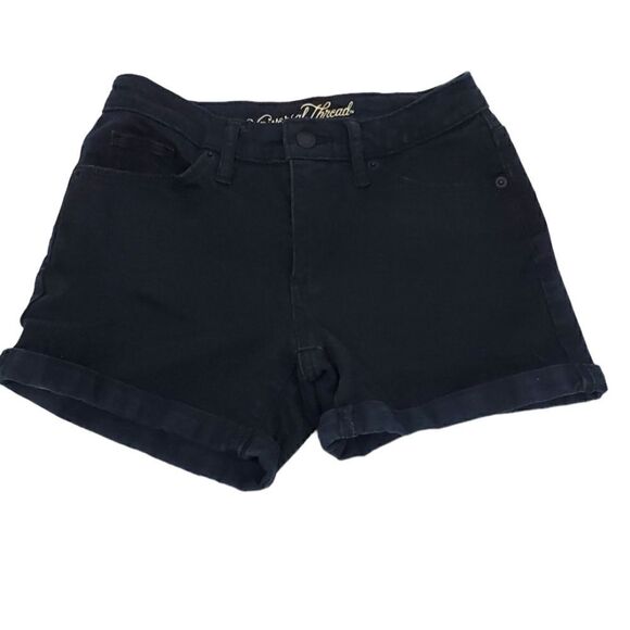Universal Threads High Rise Midi Black Jean Shorts - Picture 3 of 6
